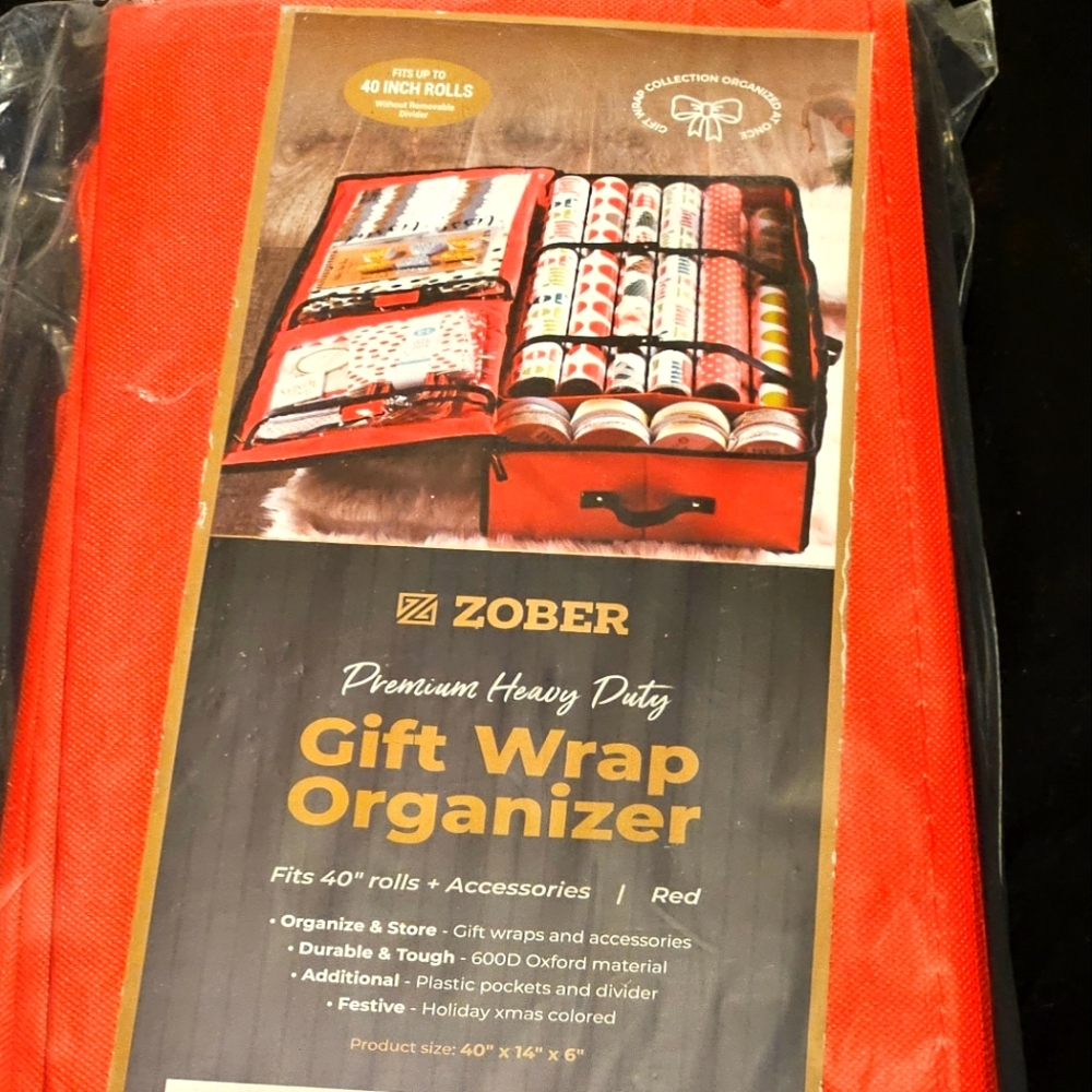 Zober Premium Heavy Duty Gift Wrap Organizer
